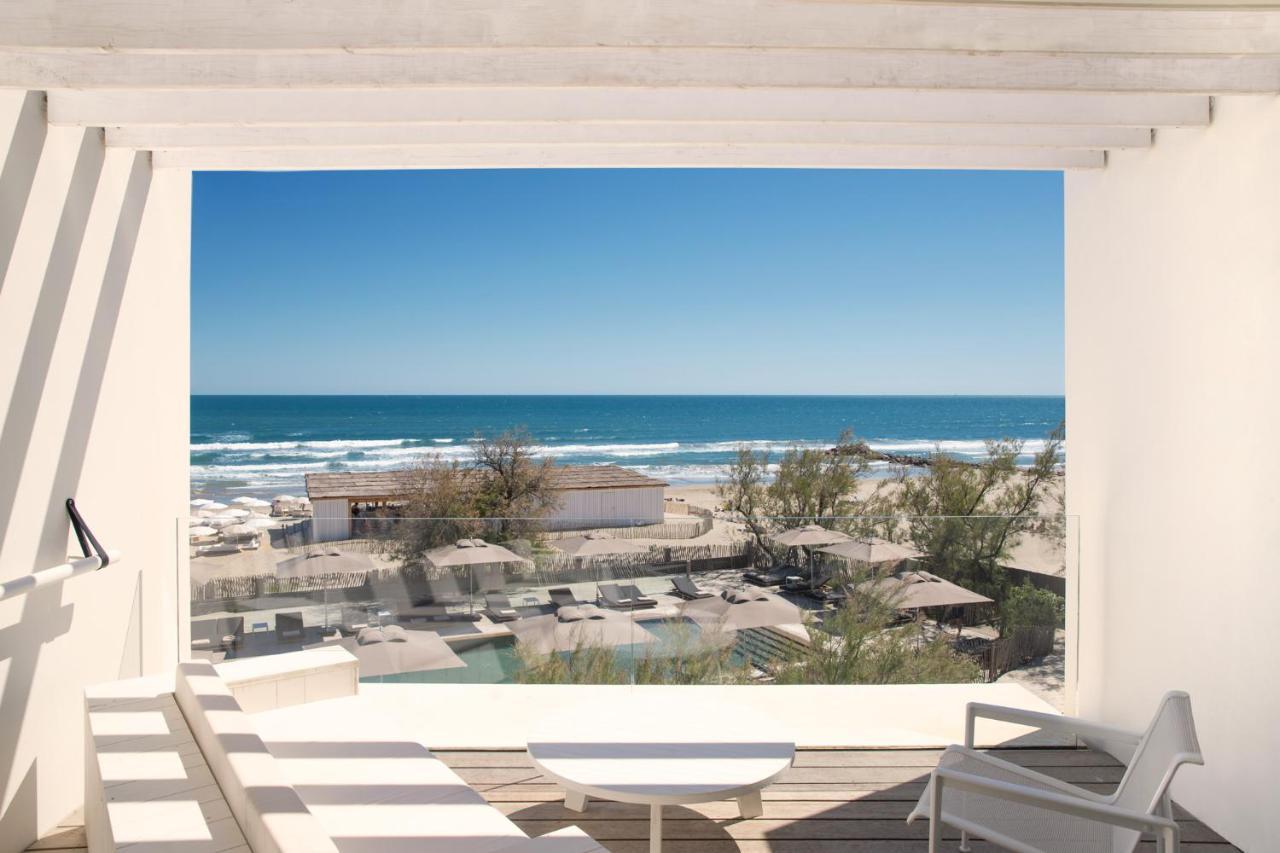 Hotel Plage Palace & Spa Palavas-les-Flots Eksteriør bilde View of the beach from the hotel